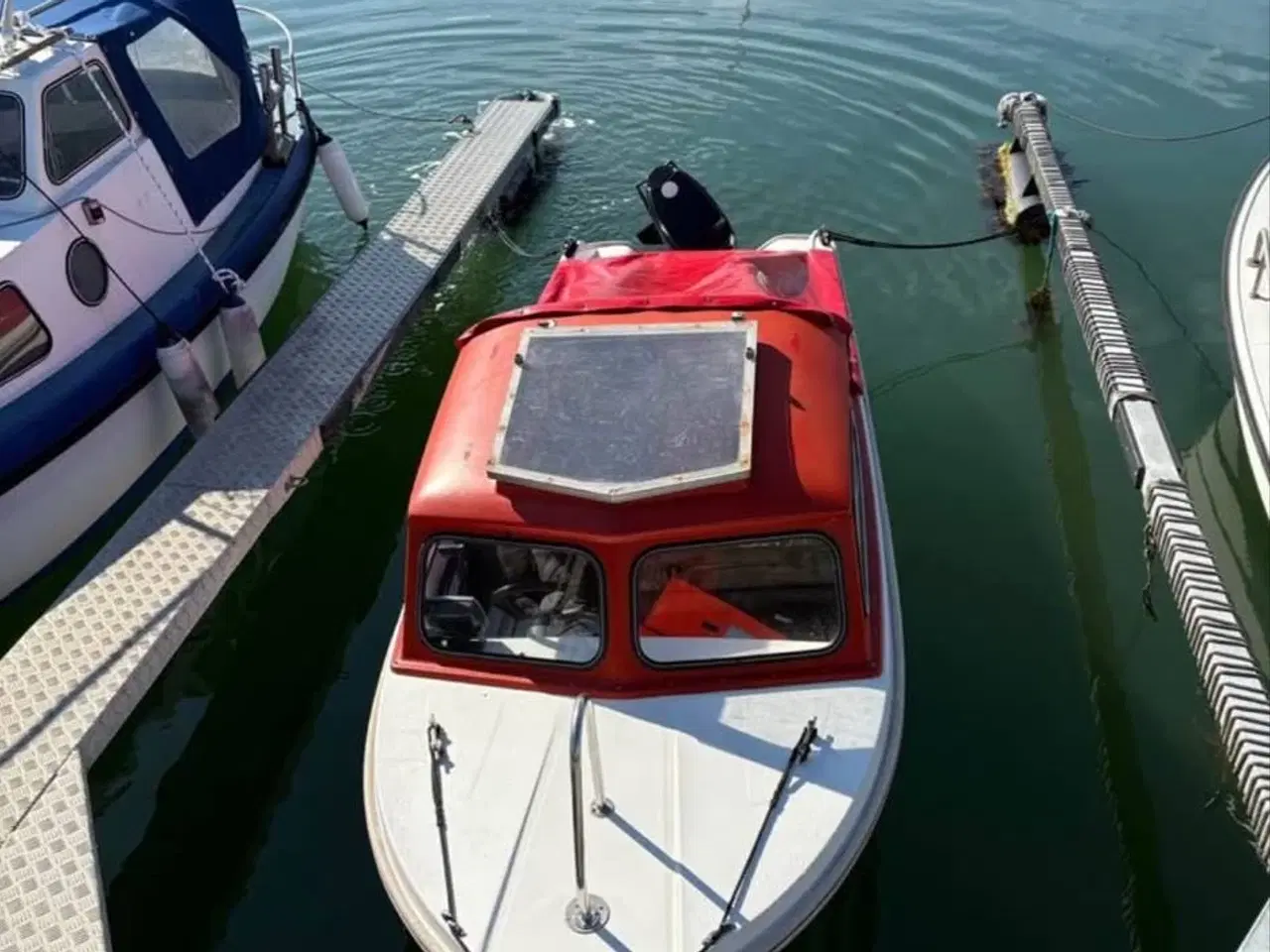Billede 2 - Jolle Mørebas 15 cabin med trailer og 30hk motor.