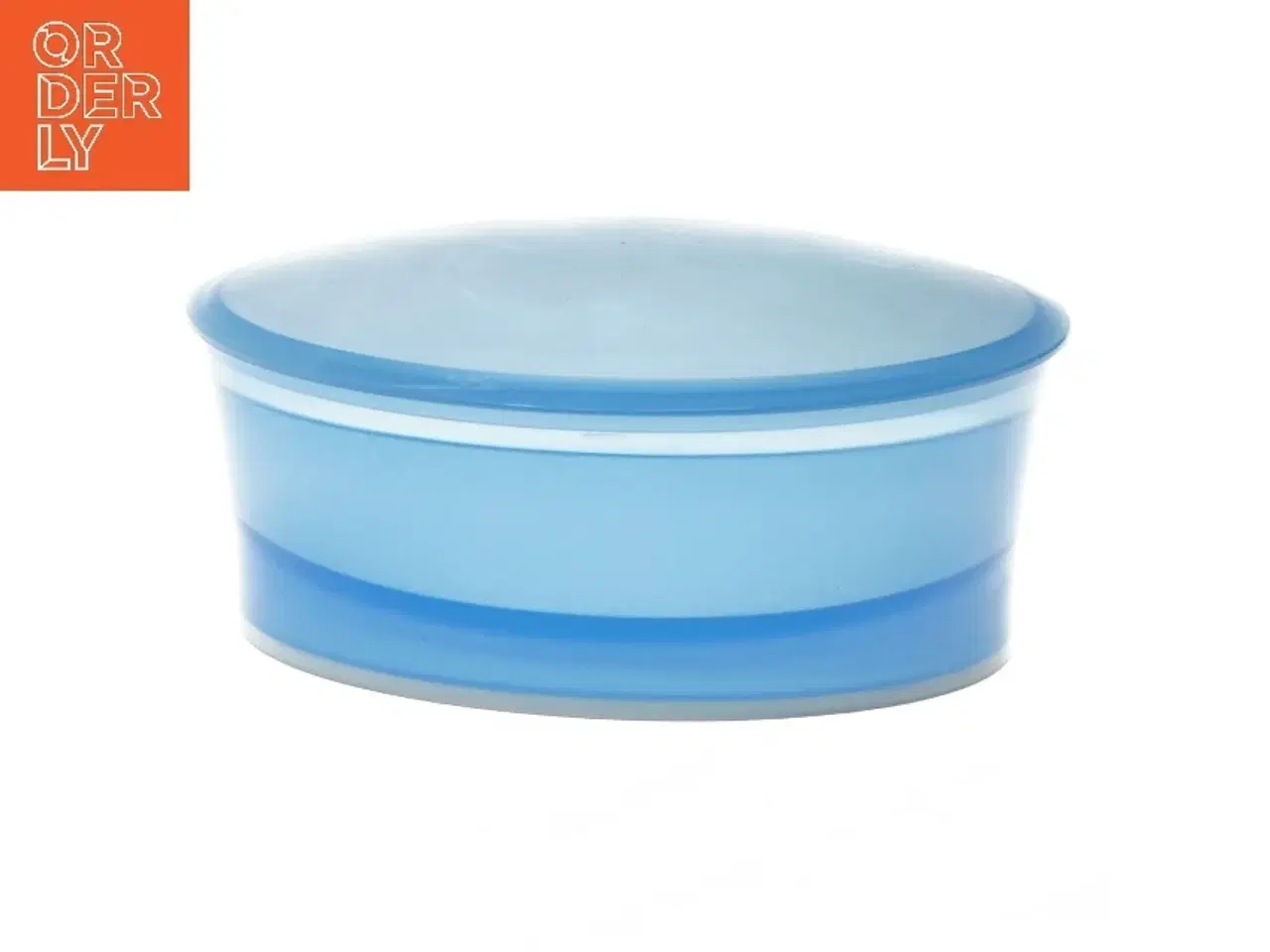 Billede 1 - Blå plastikbeholder med låg (str. 17x8 cm)