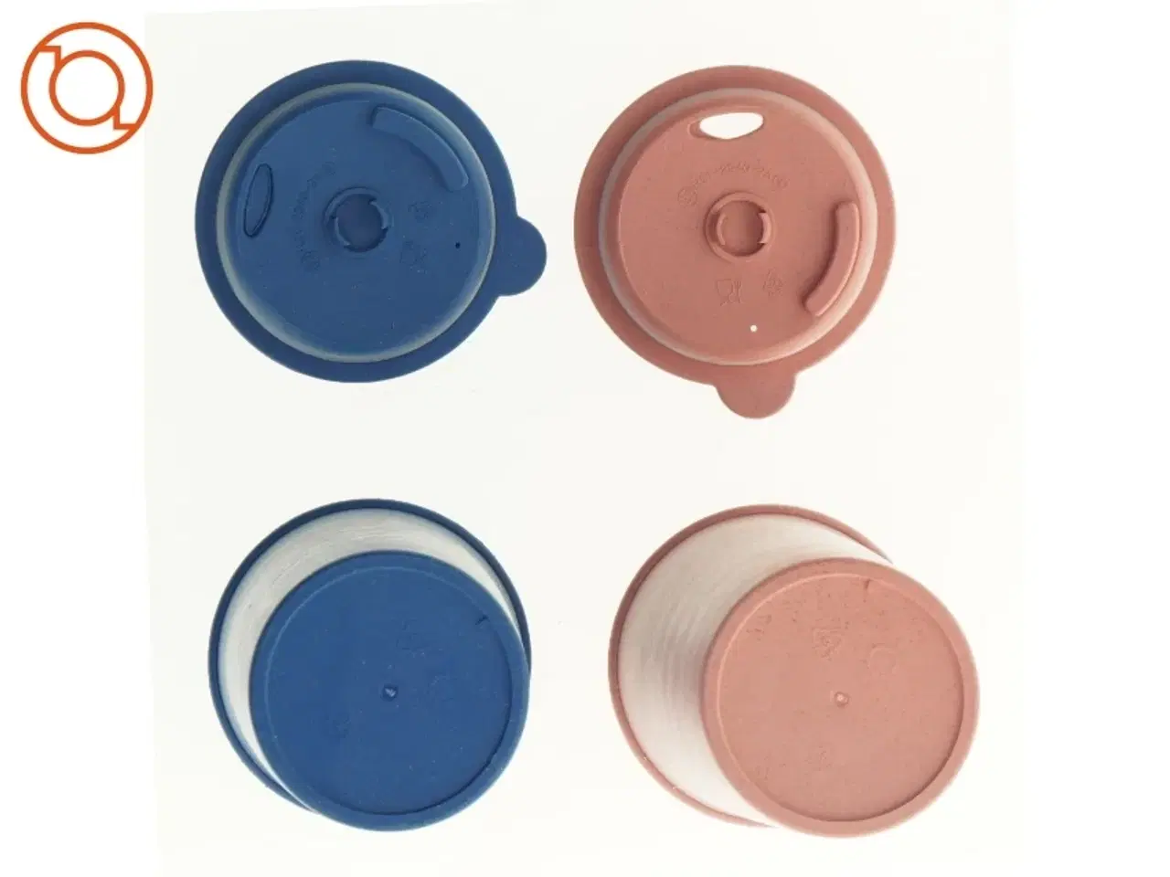 Billede 3 - Kaffekrus i plastik med låg (str. 16 x 9 cm)