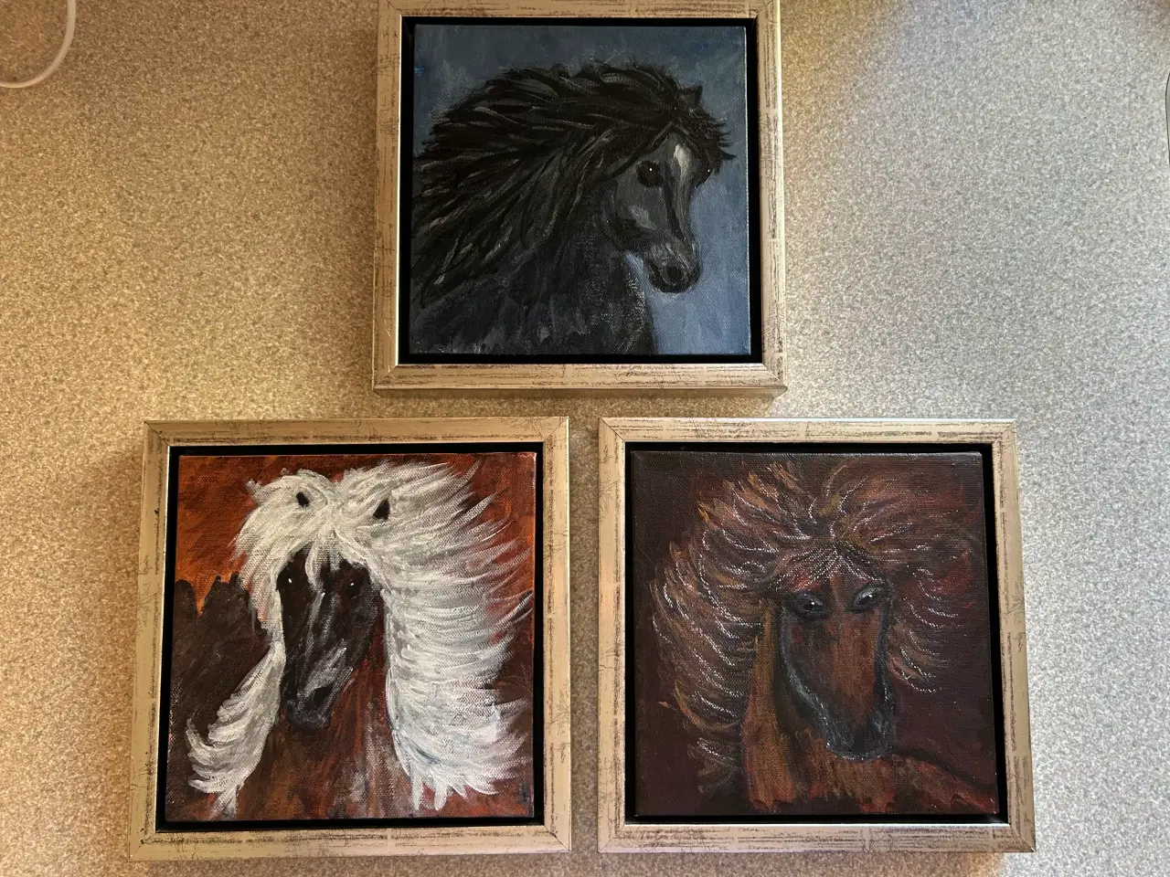 Billede 2 - 3 malerier med Islænder