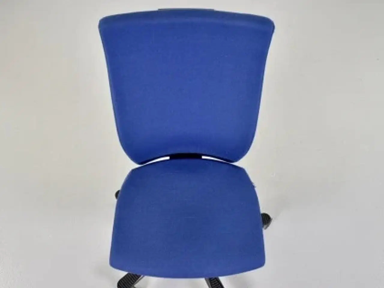 Billede 5 - Efg kontorstol med blå polster og sort stel