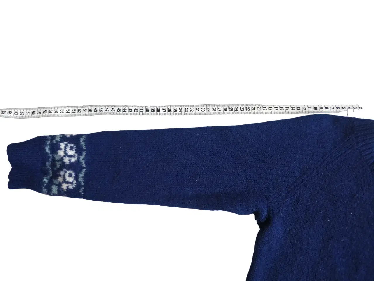Billede 10 - Håndlavet strik sweater med hvide blomster