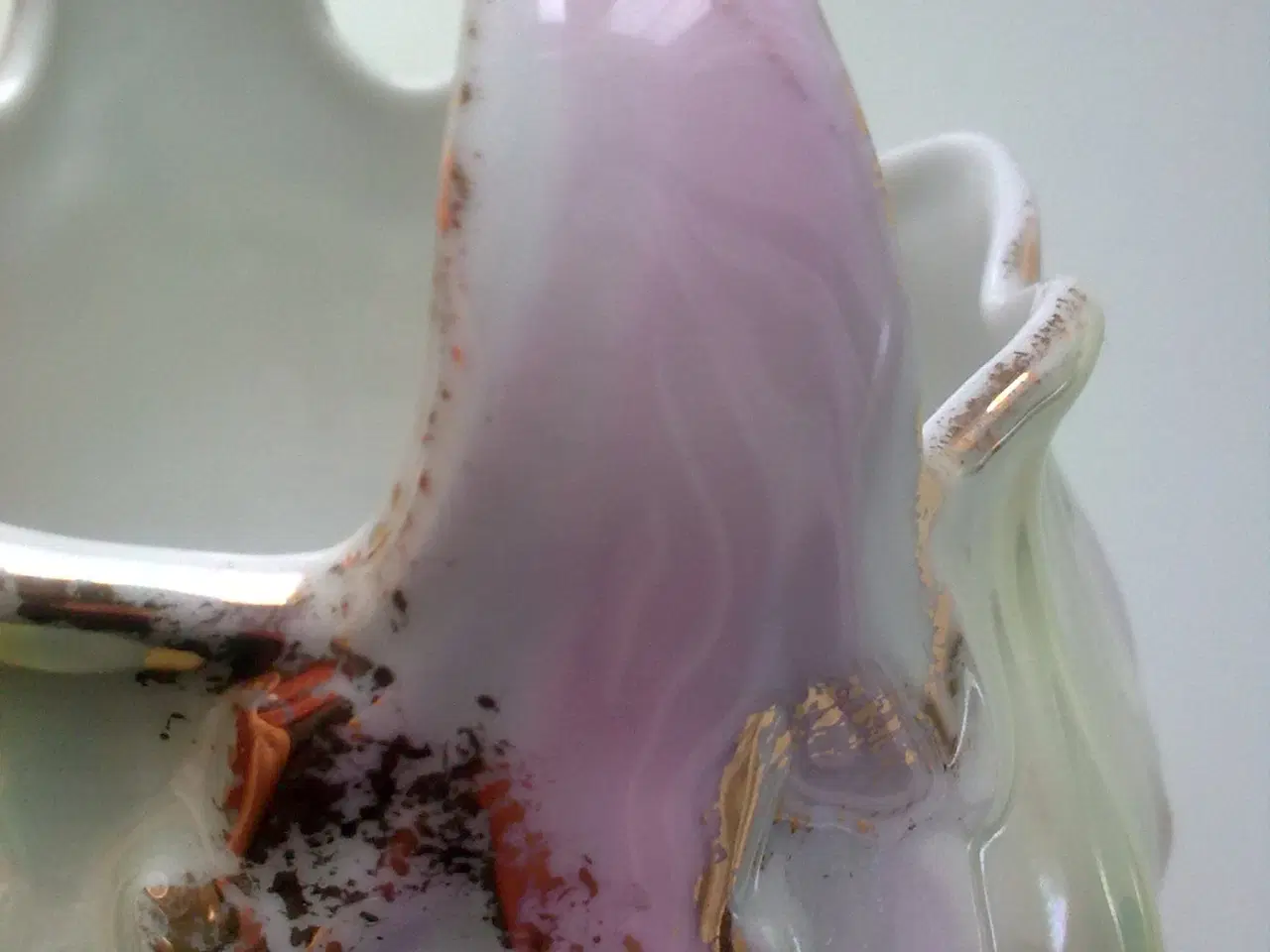 Billede 5 - Perlemor pink gul kurv m guld el rose skål SOLO