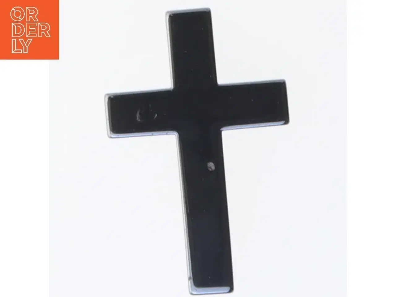 Billede 3 - Sort kors dekoration (str. 5x3,5 cm)