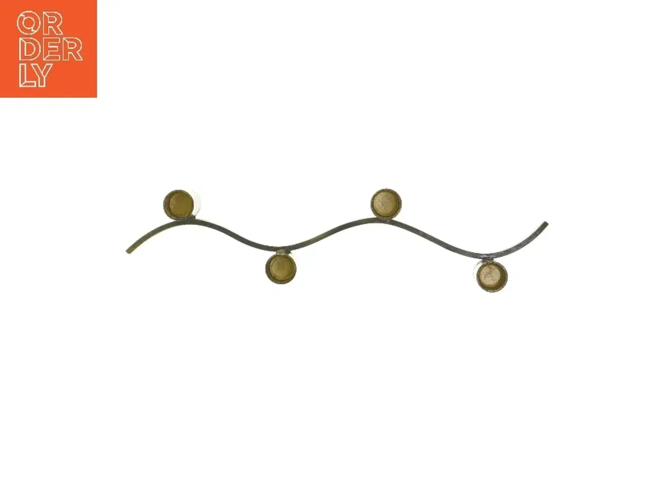 Billede 4 - Brændt messing lysestage (str. 36 cm)