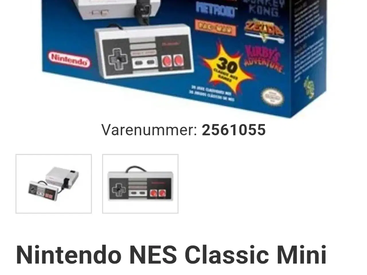 Billede 1 - Nintendo classic mini incl. 30 spil