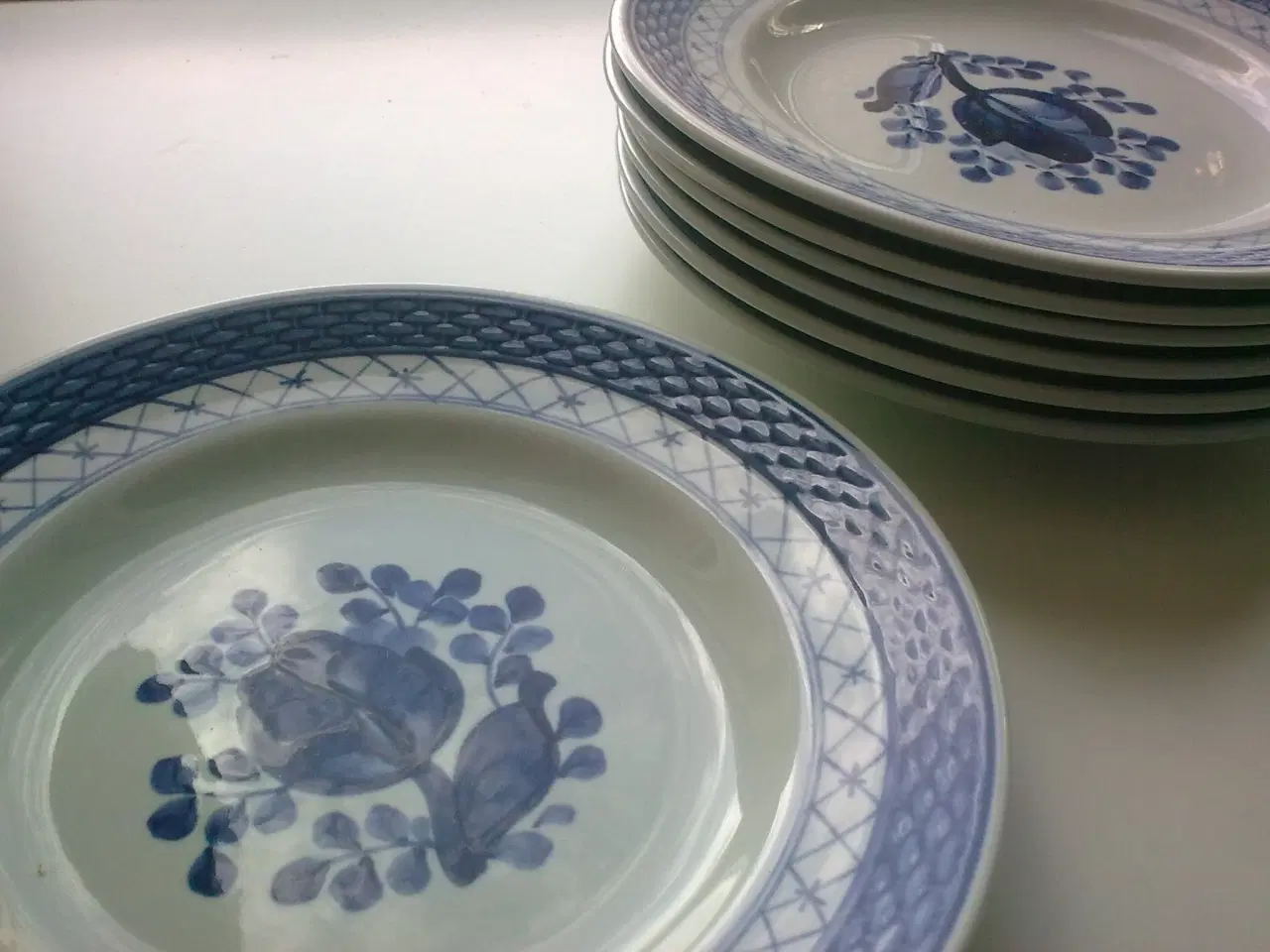 Billede 6 - Aluminia Danmark Tranquebar 6 x dessert sæt