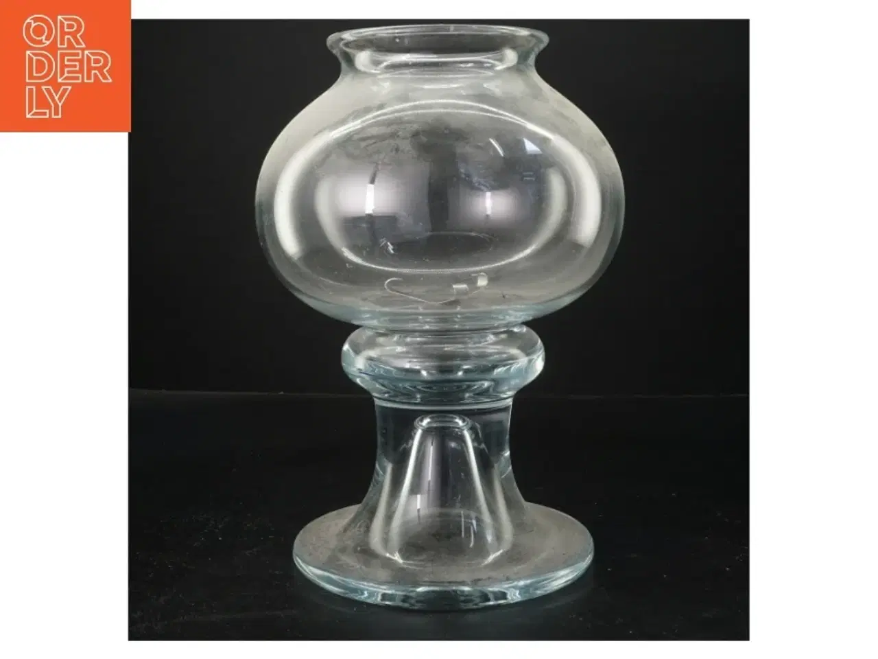 Billede 1 - Glas lysestage (str. 26 cm)