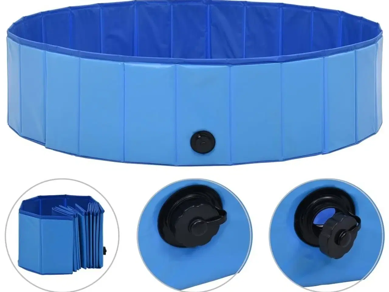 Billede 2 - Foldbart hundebassin 120 x 30 cm PVC blå