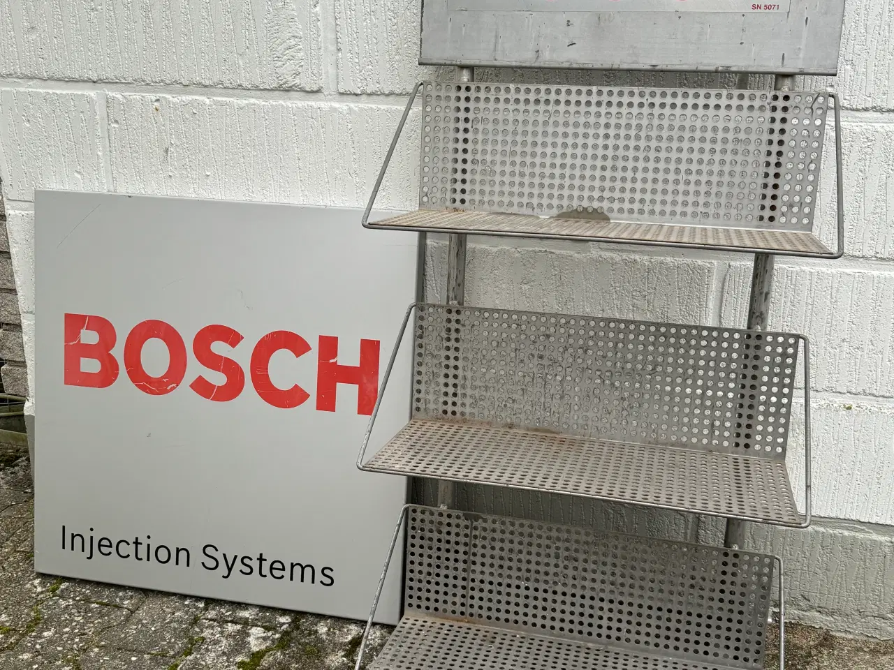Billede 5 - Vintage Bosch skilt og reolvogn.