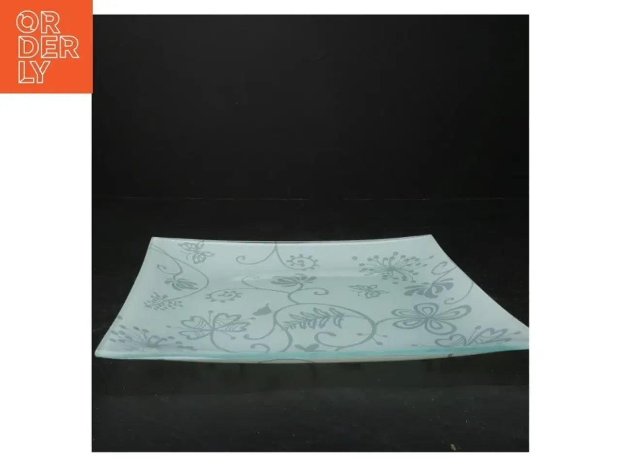 Billede 1 - Dekorativt kvadratisk fad (str. 27x27x1 cm)