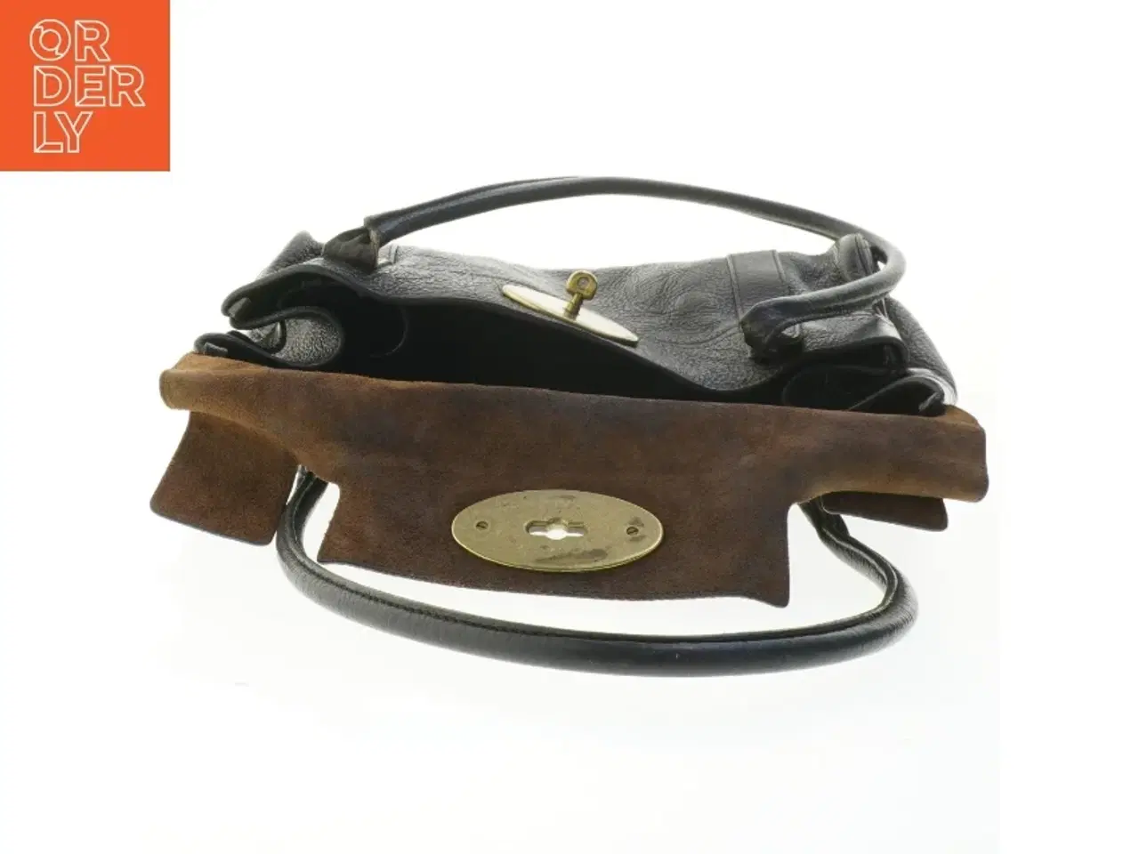 Billede 5 - Ikonisk Mulberry Bayswater i moccabrun/sort læder (str. 30x25 cm)