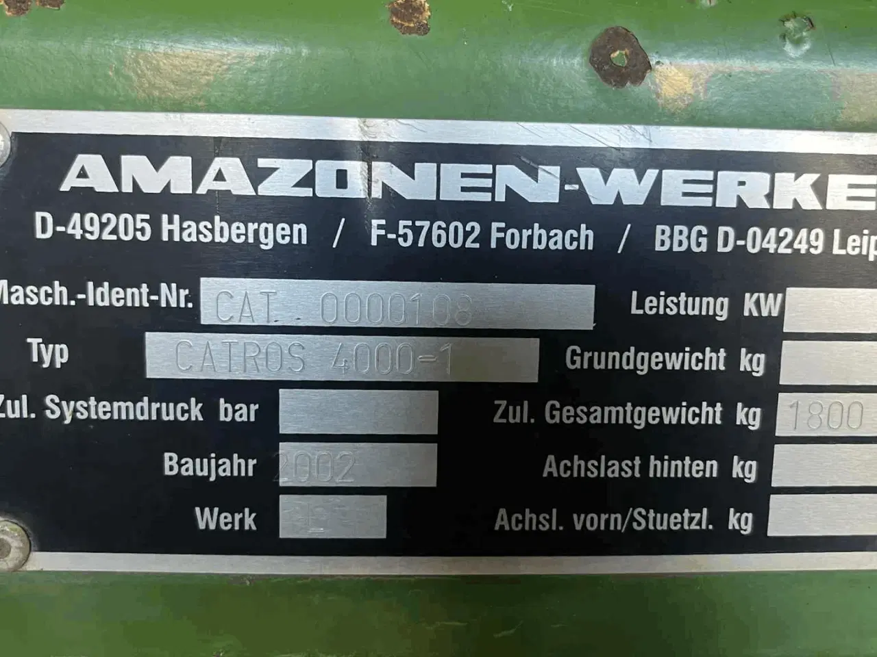 Billede 6 - Amazone Catros 4000-1 Discharve