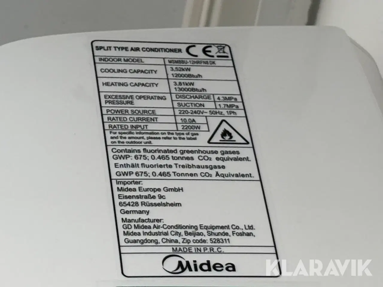 Billede 3 - Aircondition Midea