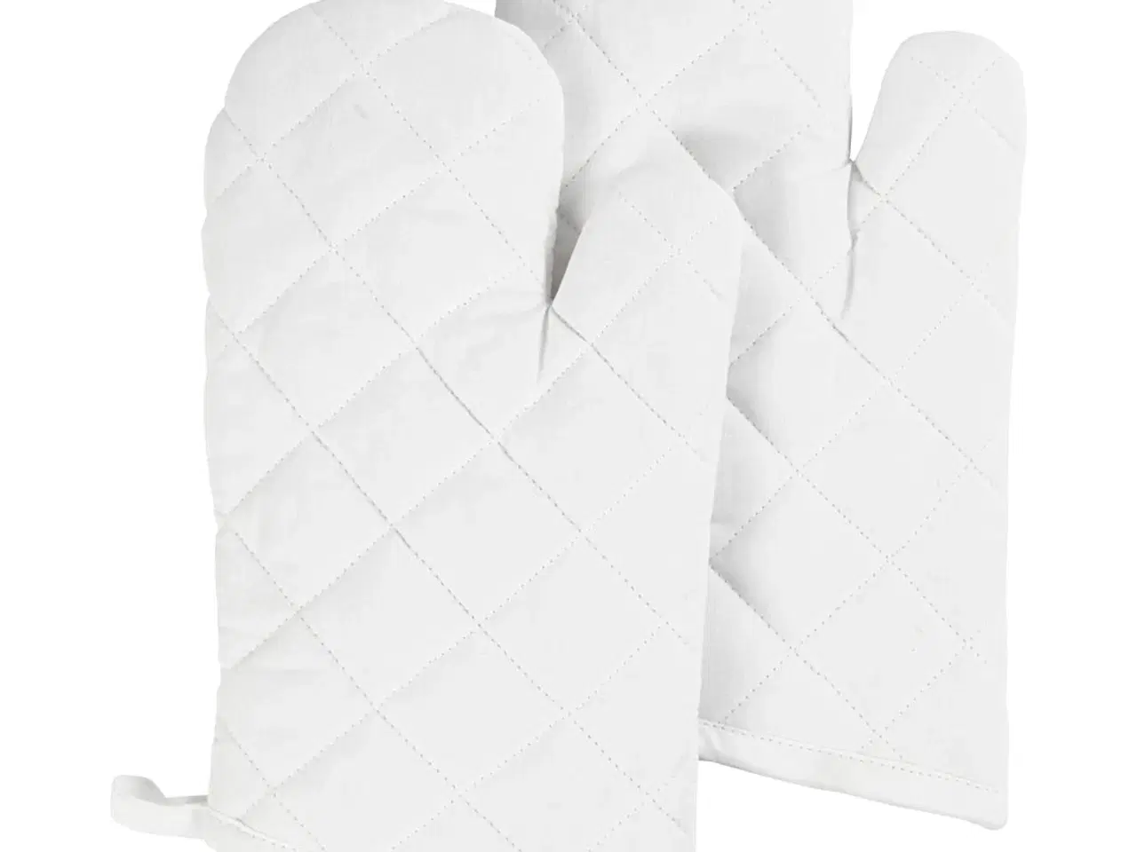 Billede 1 - Rummelige ovnhandsker i hvid - 2 stk. 18x28 cm