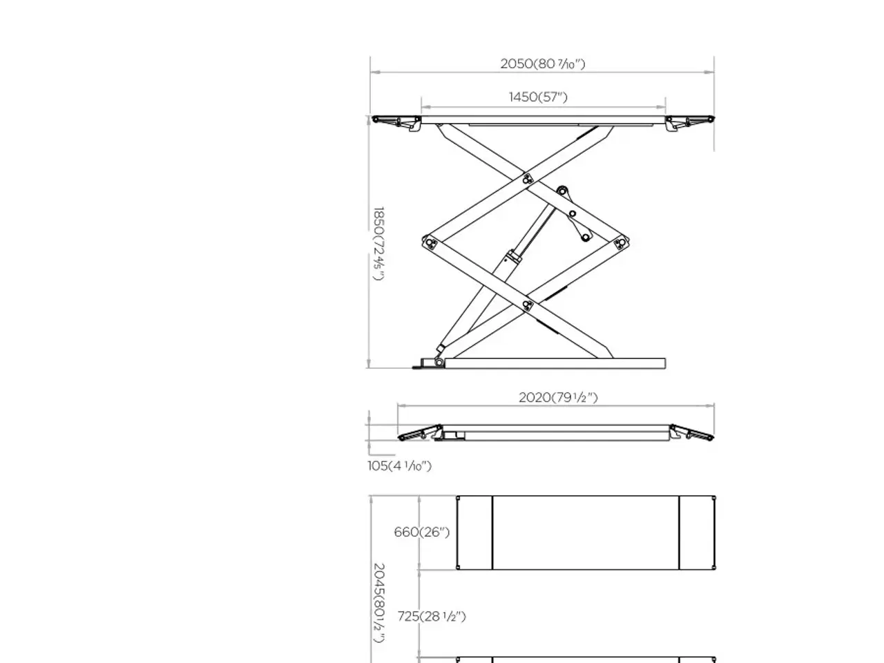 Billede 2 - Bulldog Lifters sakselift  PMS-630BO Højt løft 185cm fritstående 3.0 ton hydraulisk sakse lift ultra lav konstruktion