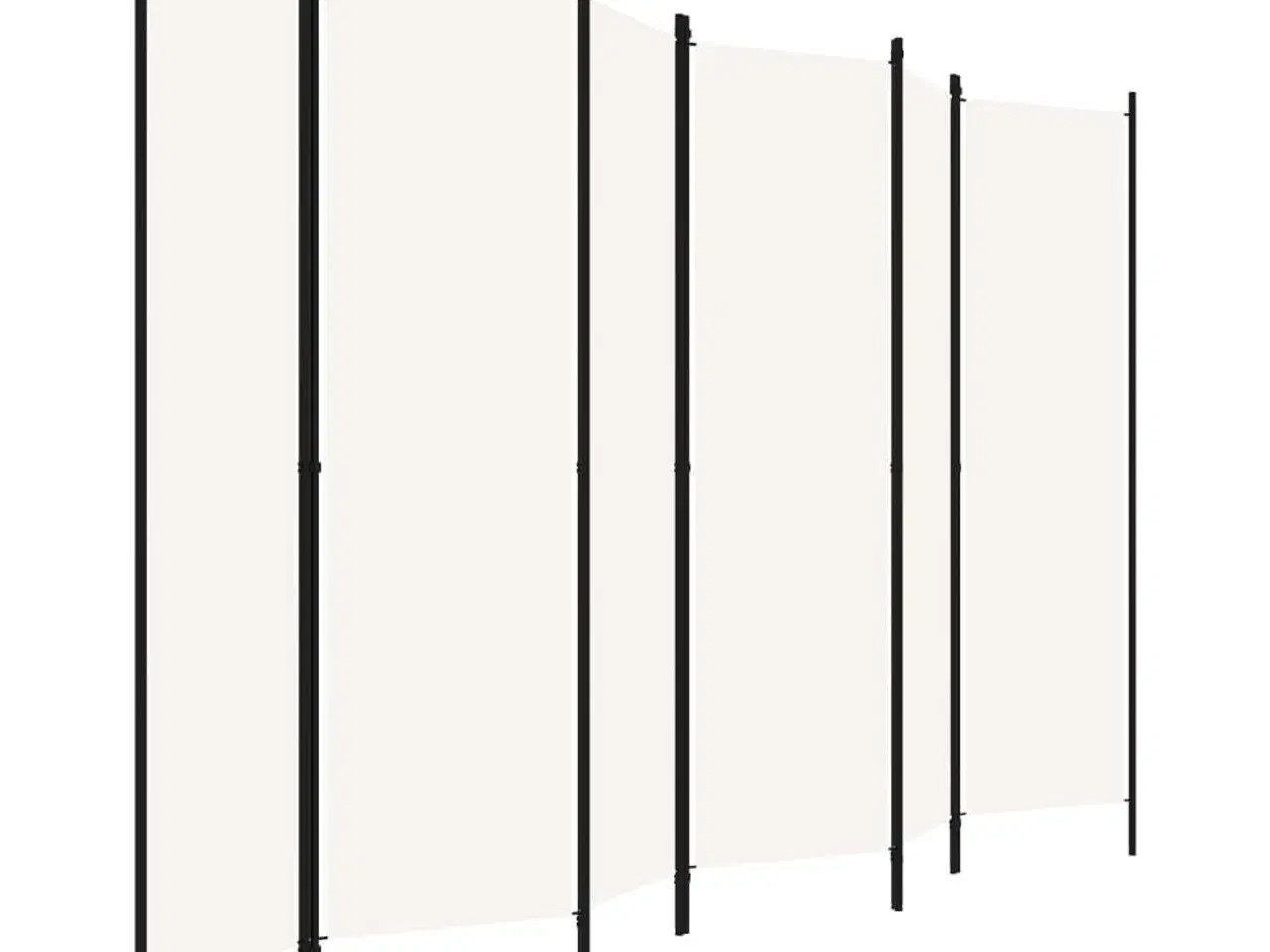 Billede 3 - 6-panels rumdeler 300x180 cm cremefarvet