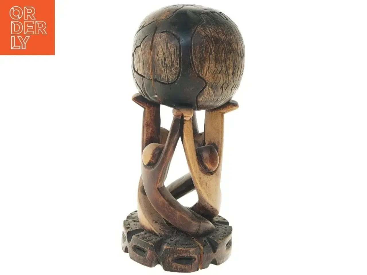 Billede 1 - Træfigur af holdende figurer (str. 28 cm)