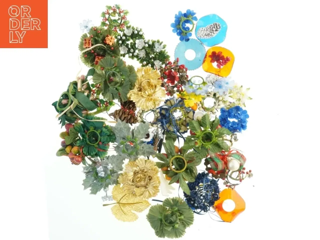 Billede 2 - Kunstig blomsterkranse (str. mix )