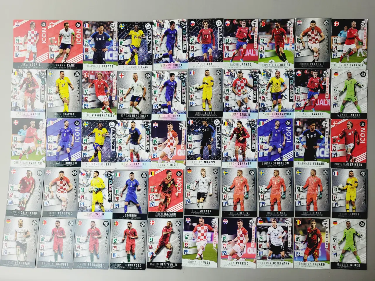 Billede 1 - : Panini Adrenalyn XL fodboldkort – Samling på 50 