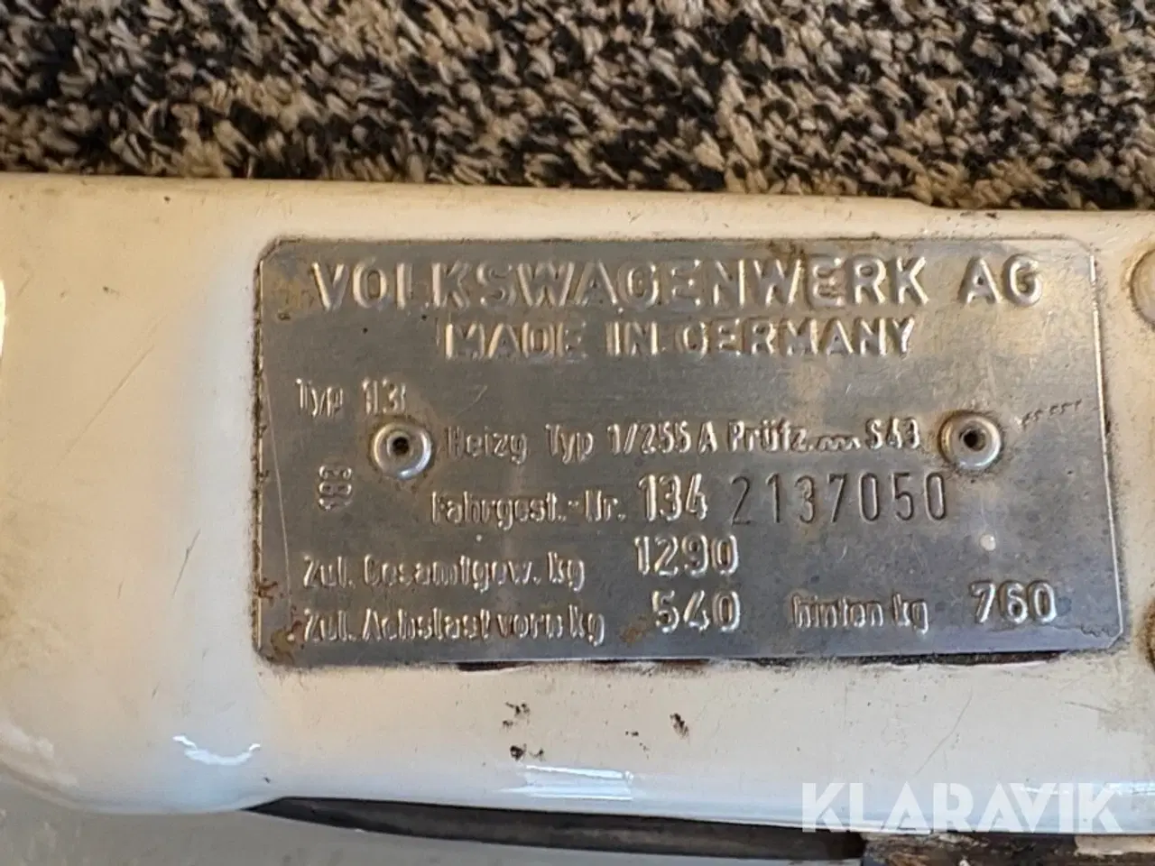 Billede 5 - Veteranbil Volkswagen 1303