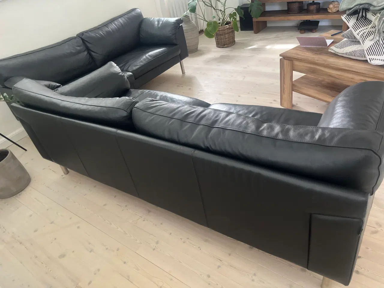 Billede 2 - 2+3 personers skind sofa sælges