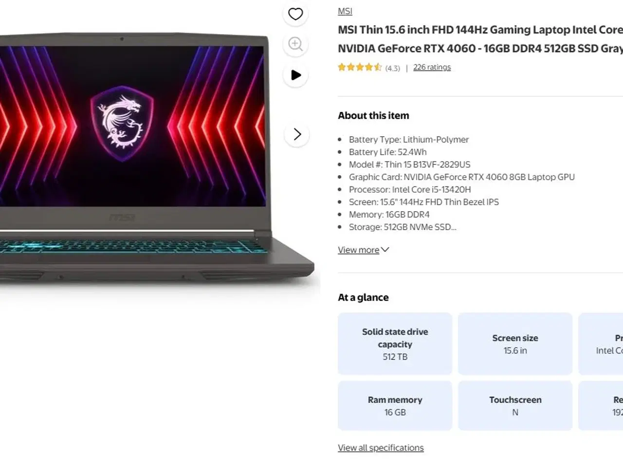 Billede 1 - Bærbar - Gamer 4060.