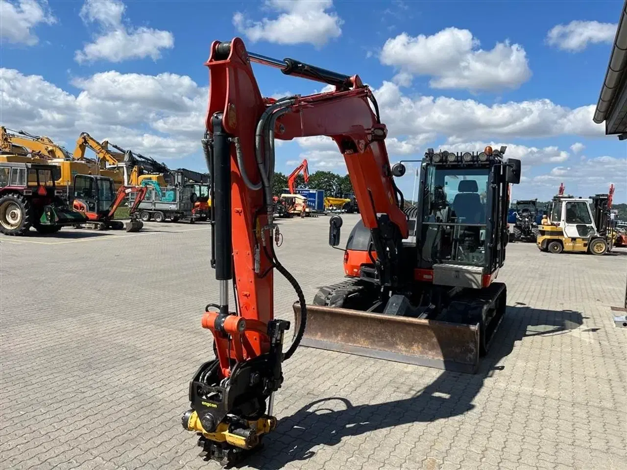 Billede 7 - Kubota KX080-4 Rotortilt, Centralsmørring og 3D Maskinstyring GPS