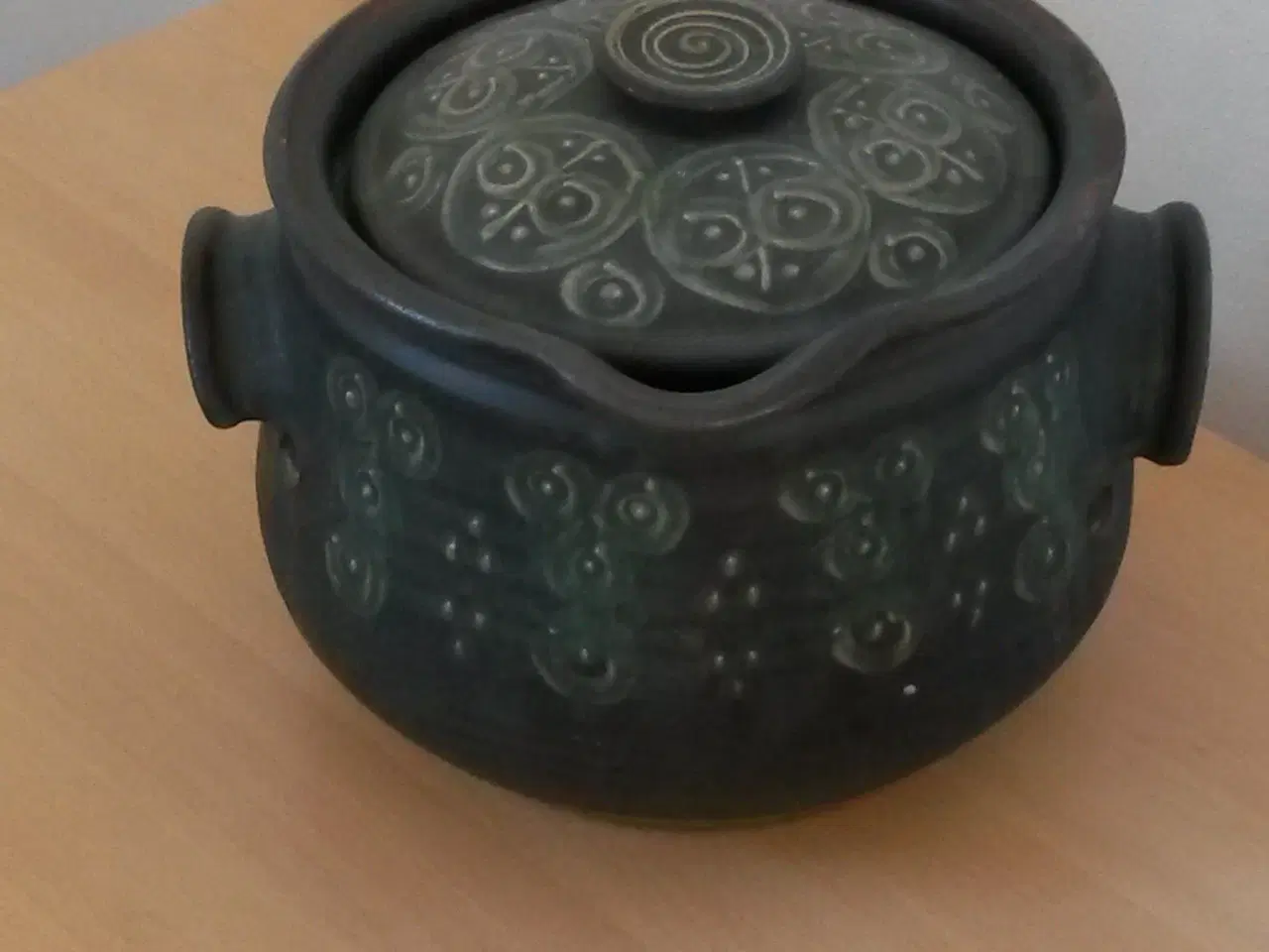 Billede 2 - "Pottehus" keramik skål med låg og krus