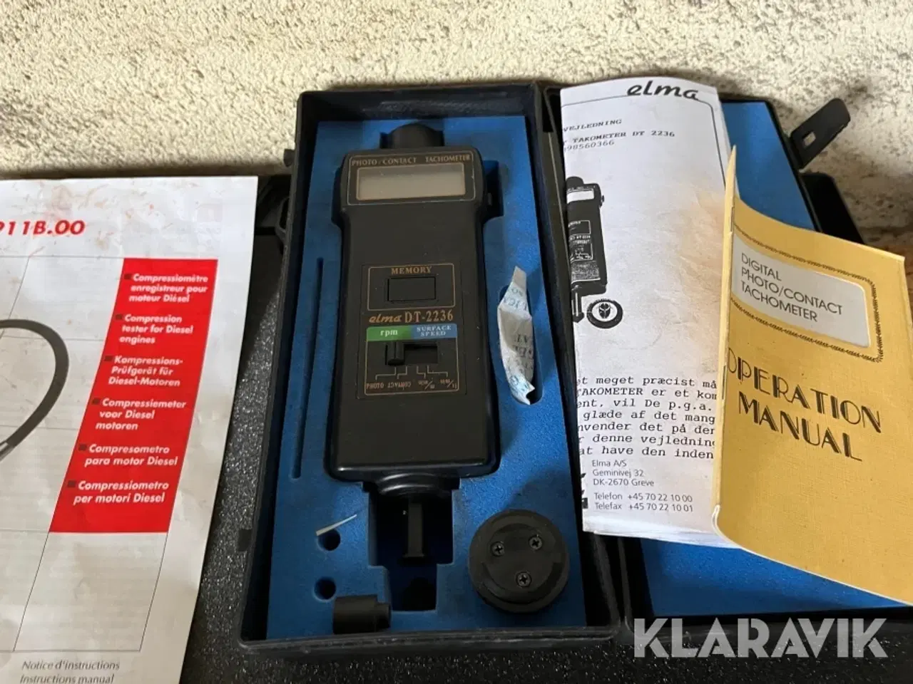 Billede 2 - Kompressions tester + omdrejningsmåler