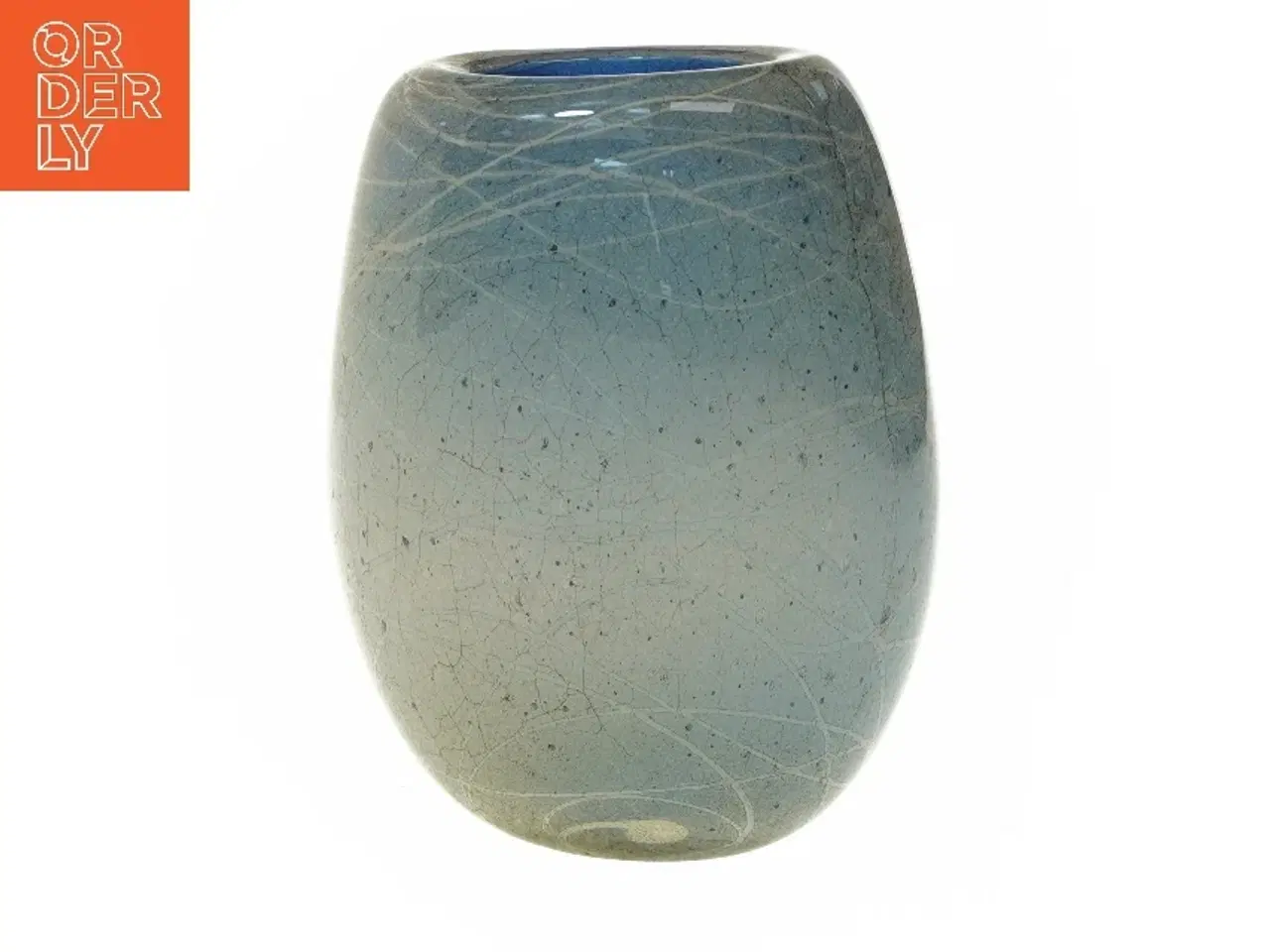 Billede 1 - Svensk glasvase med specielt mønster (str. 22,5 cm)