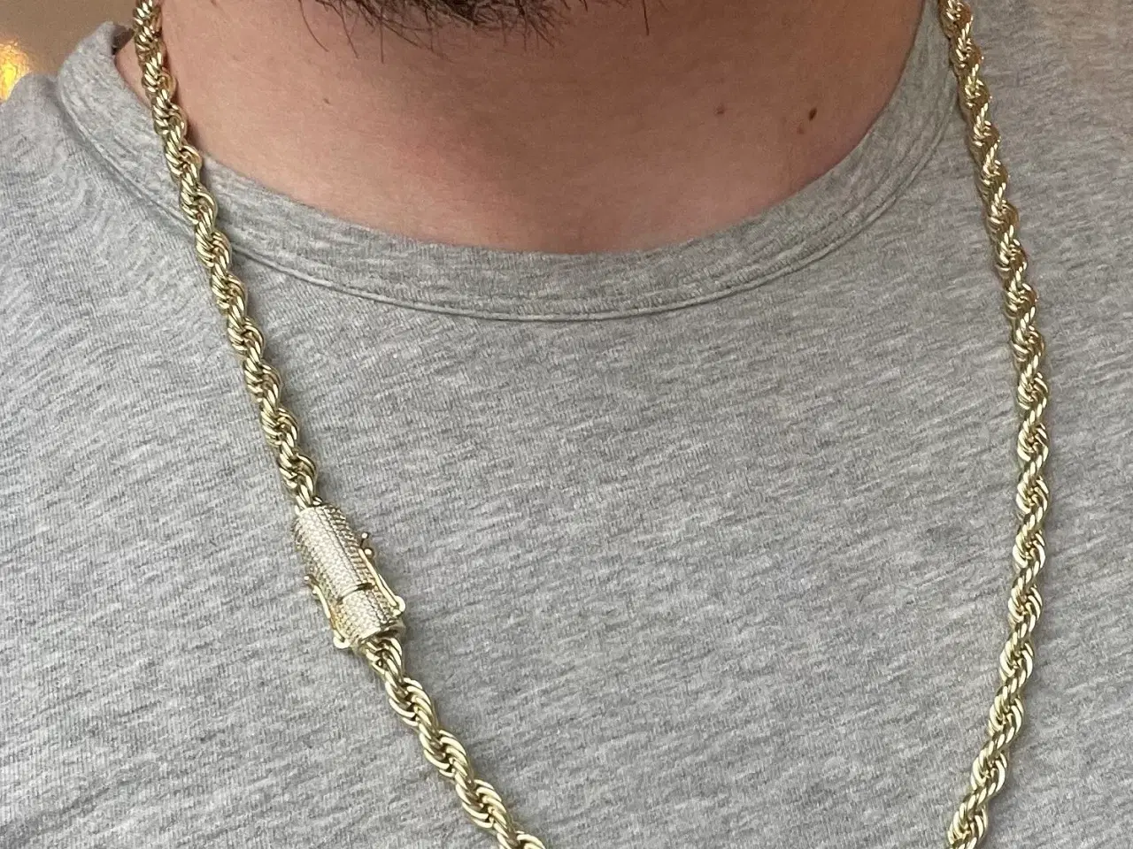 Billede 1 - 6mm unik goldfilled rope chain 14k
