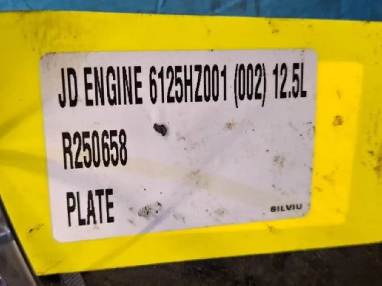 Billede 2 - John Deere 6125HZ001 Plade R250658