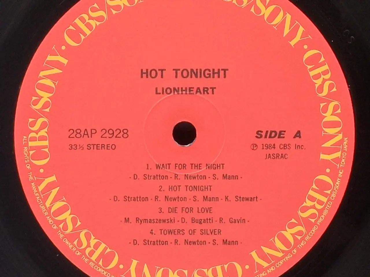 Billede 5 - Lionheart - Hot Tonight - JAPAN 1984 - EX/EX