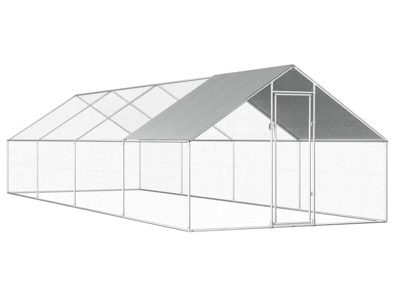Billede 1 - Udendørs hønsebur 2,75x8x1,92 m galvaniseret stål