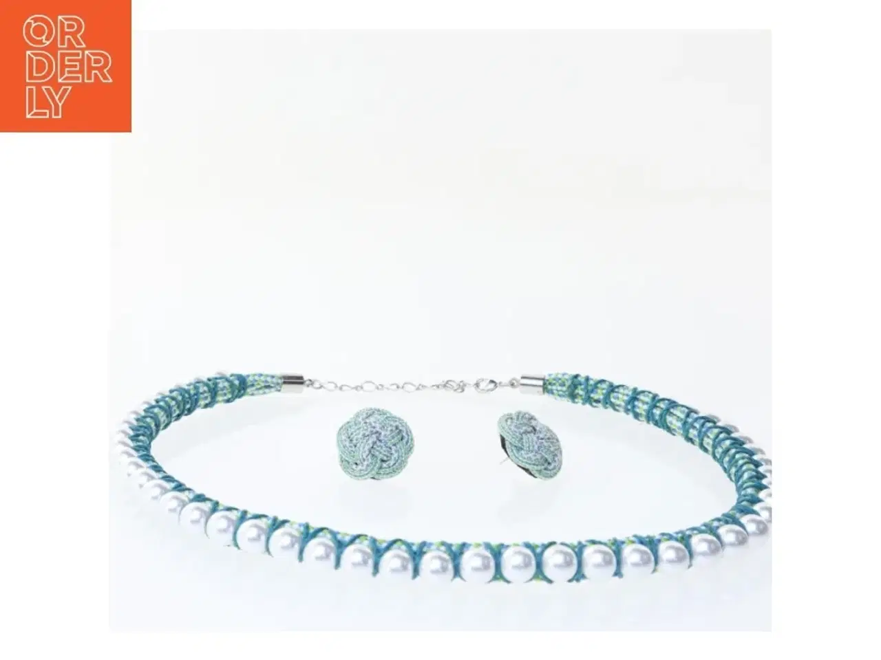 Billede 2 - (Ny)Japansk håndlavet Halskæde og ørestikker sæt (str. 2 cm og. 51 cm)