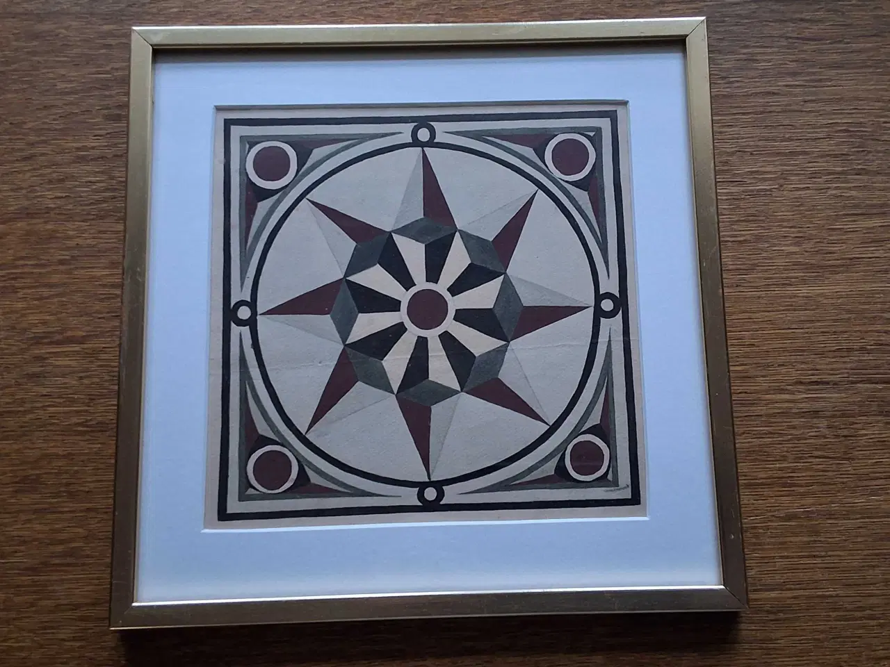 Billede 1 - GERTRUD WULFF: Akvarel - KompasRose.