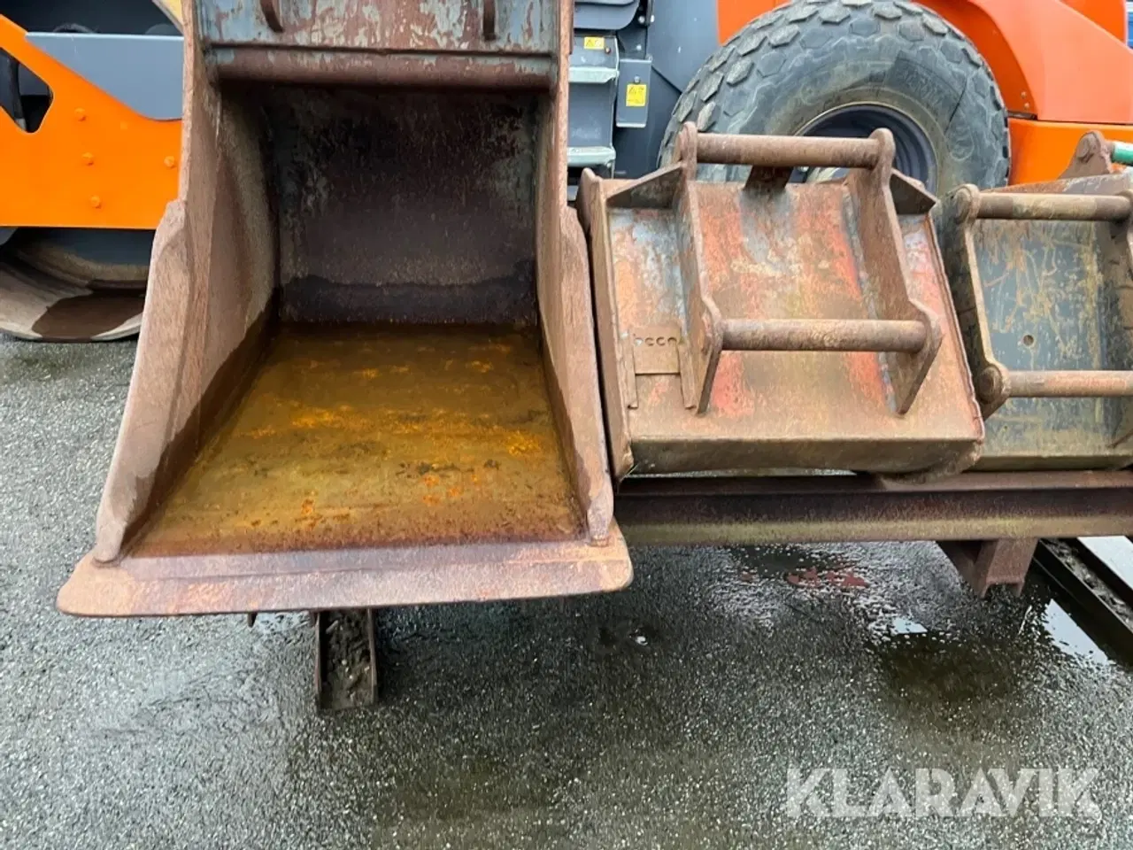 Billede 4 - Skovlpakke S45/Hydrema S60 5 skovle med stativ