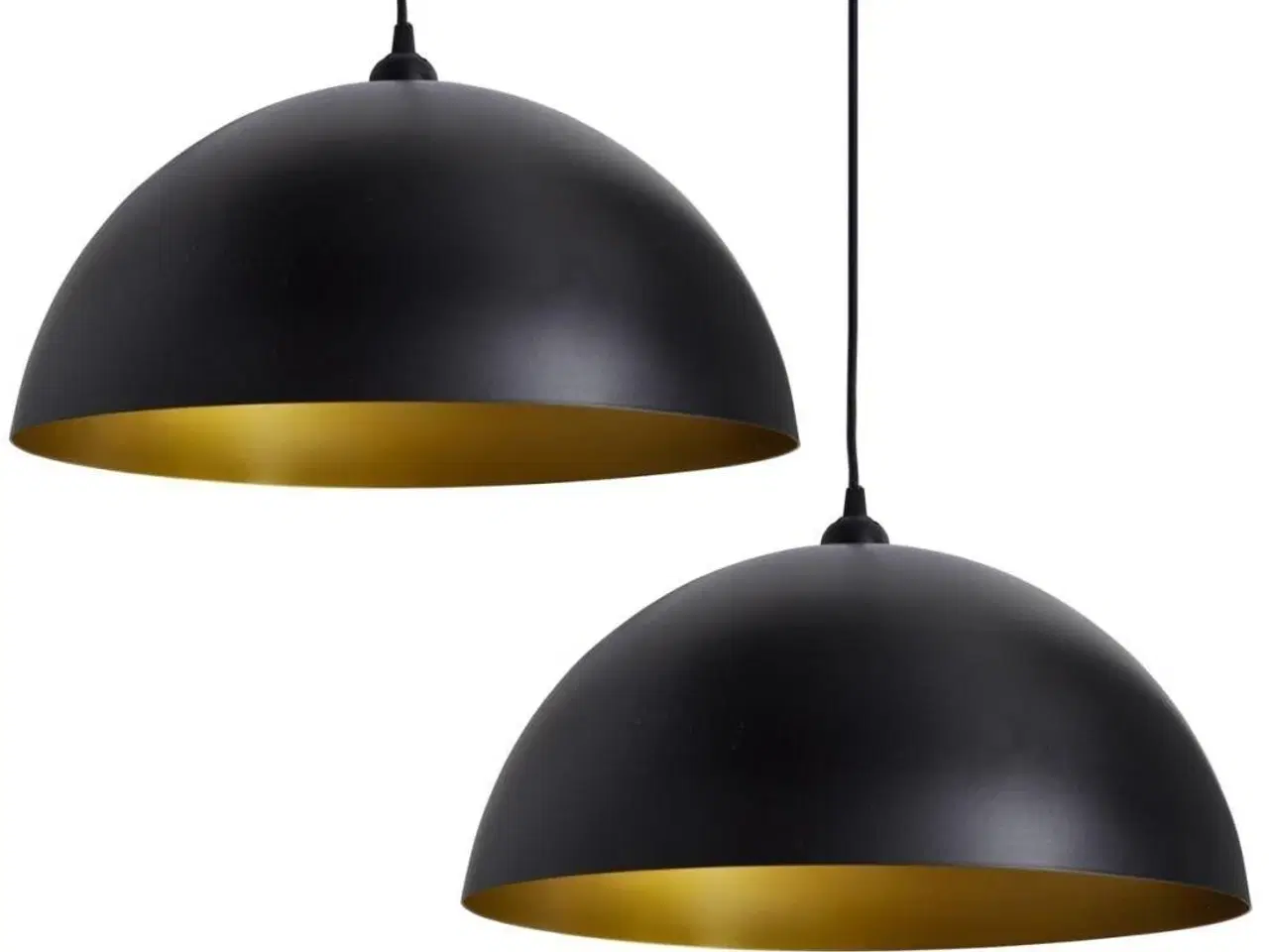 Billede 2 - Loftslampe halvkugle 2 stk. højdejusterbar sort