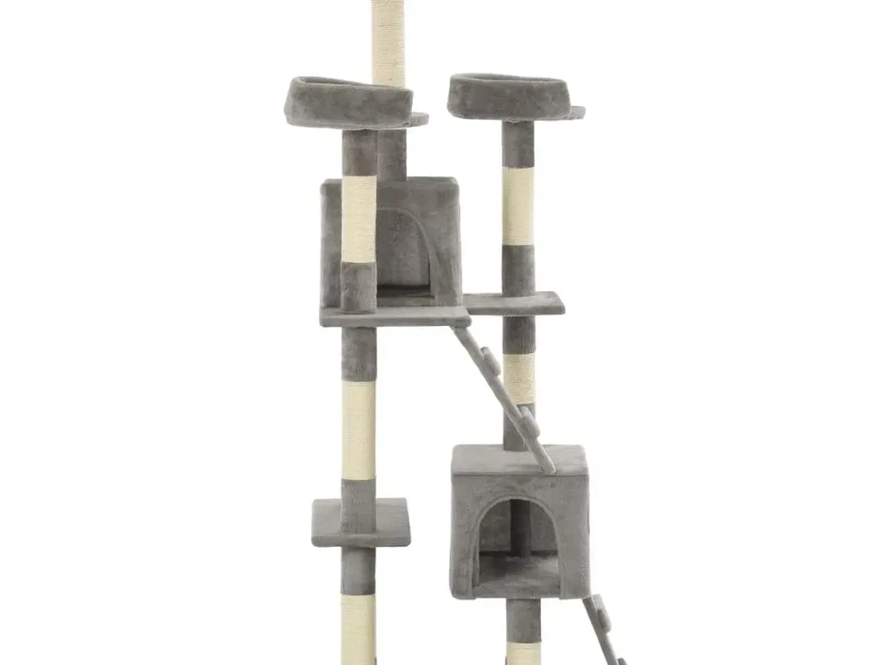 Billede 3 - Kradsetræ til katte med sisal-kradsestolper 170 cm grå