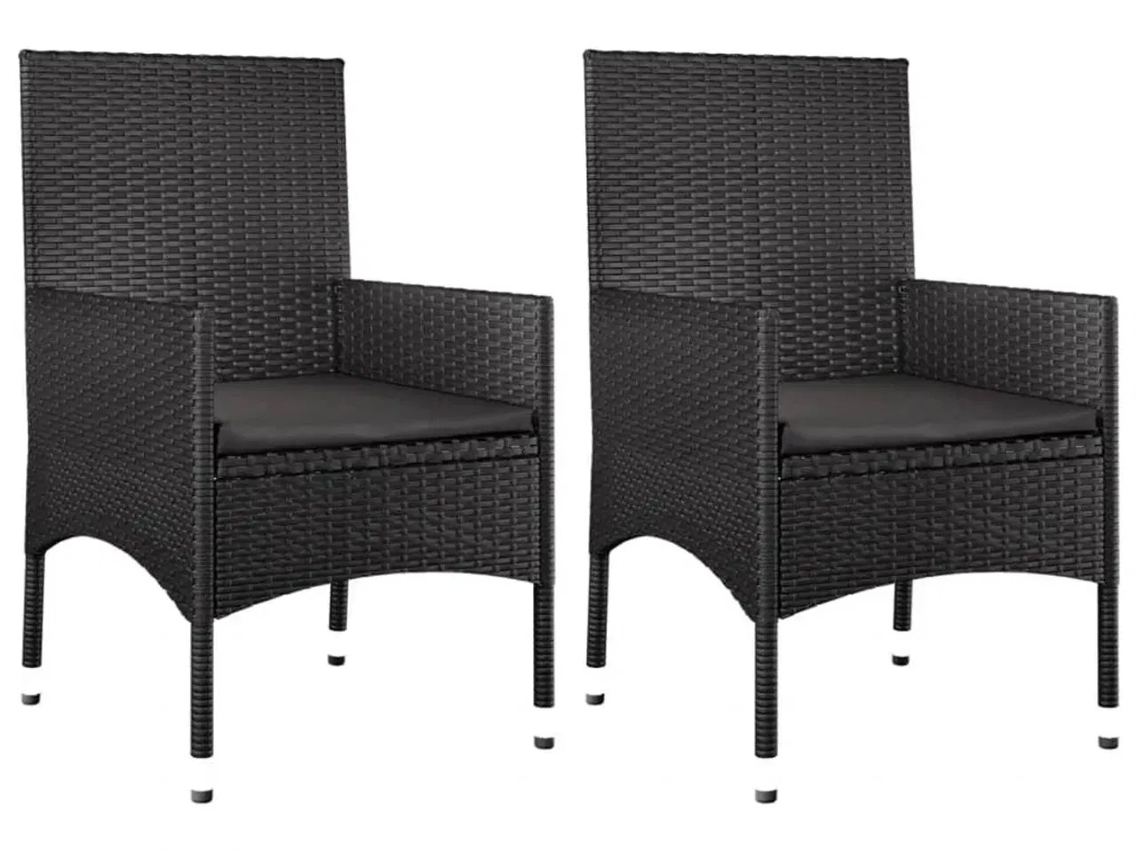 Billede 7 - Loungesæt til haven 4 dele med hynder polyrattan sort