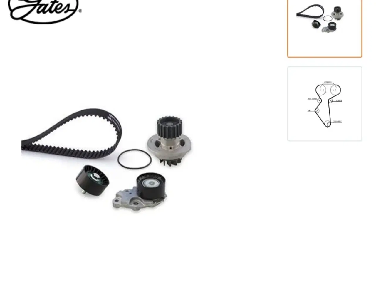 Billede 1 - Tandremsæt med vandpumpe.