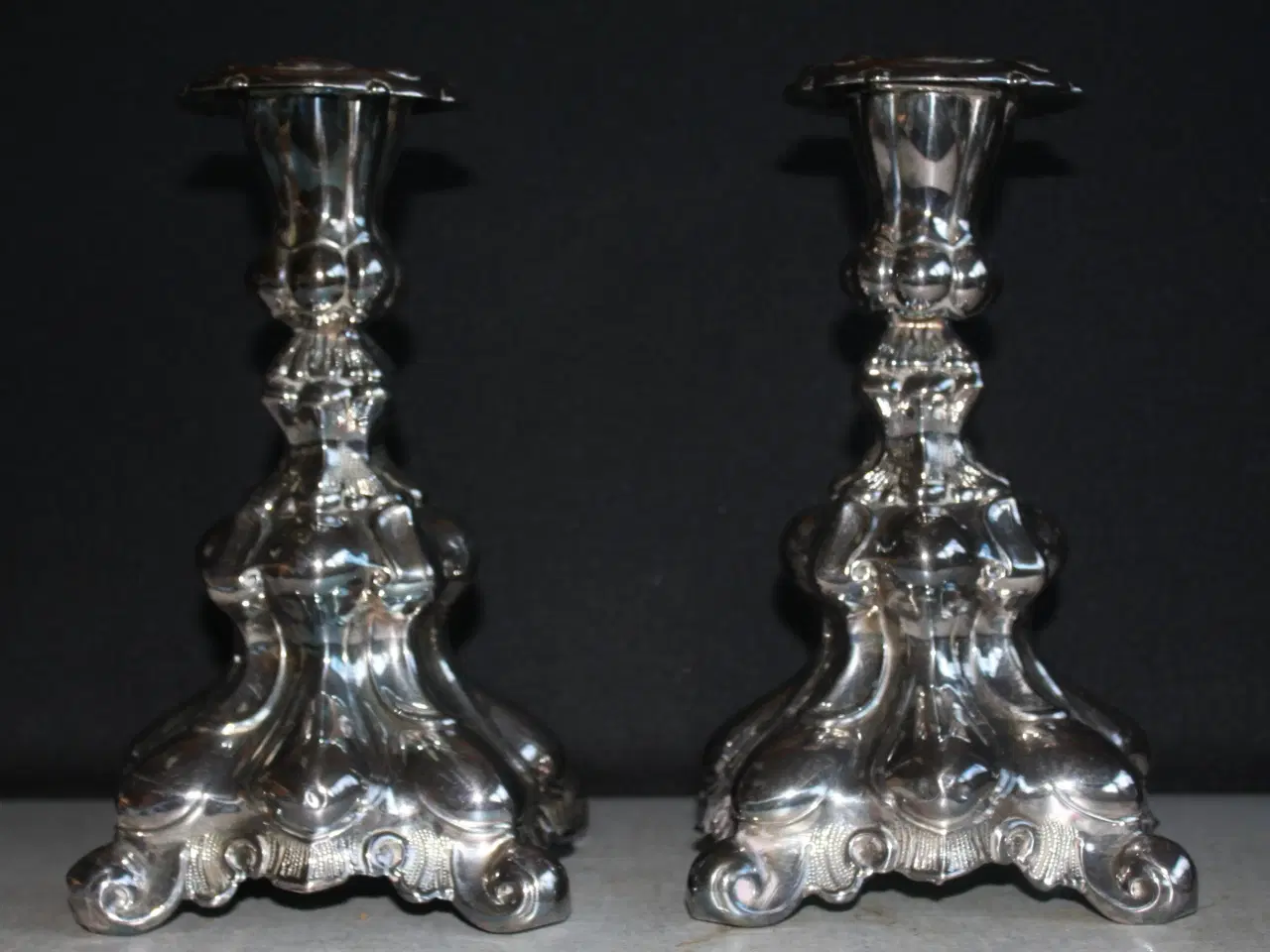 Billede 2 - 2 lysestager af sølvplet