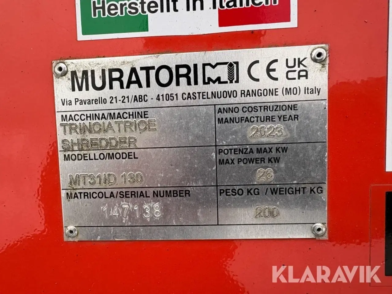 Billede 6 - Hydraulisk slagleklipper Muratori MT331D