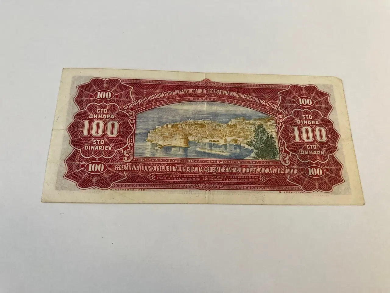 Billede 2 - 100 Dinara Yugoslavia 1955