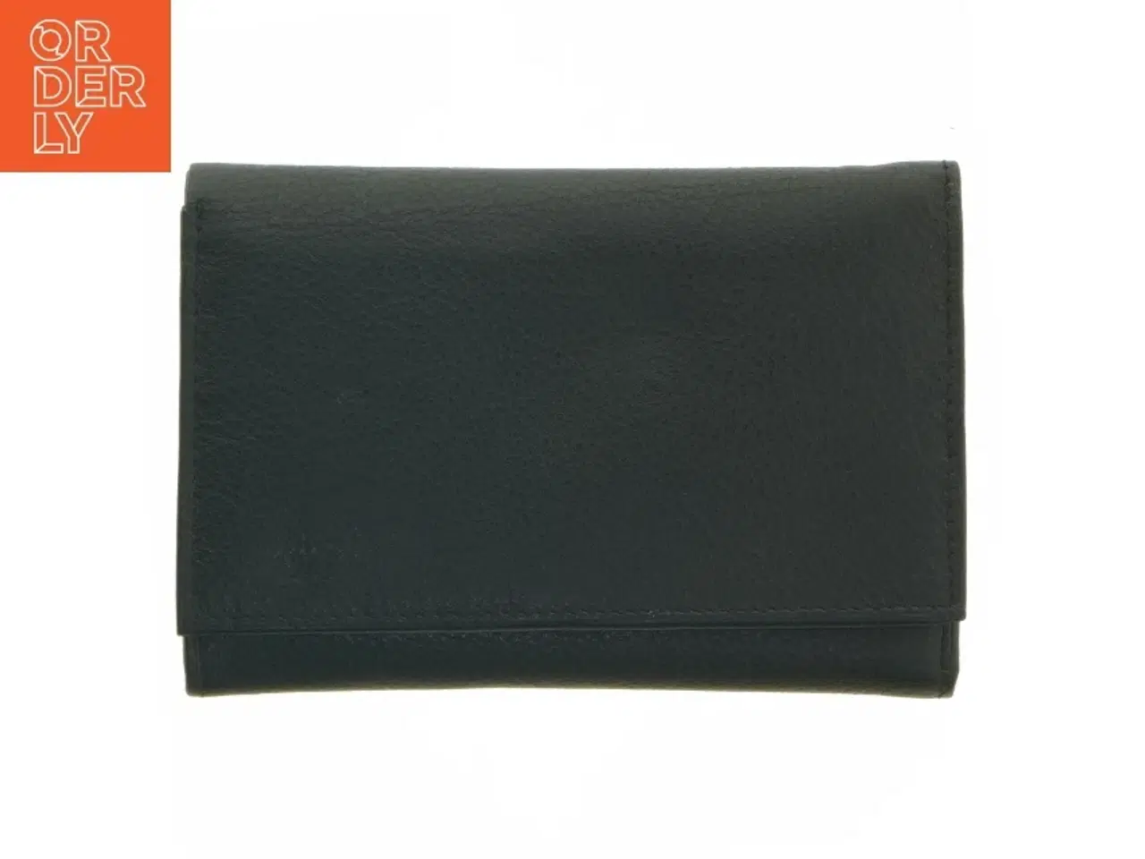 Billede 1 - Sort læderpung (str. 14x9,5 cm)