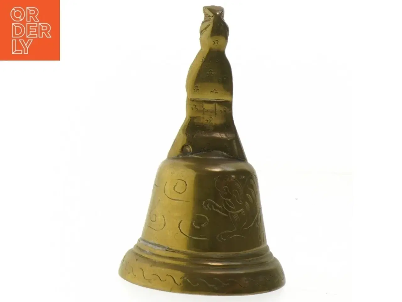 Billede 2 - Messingklokke med indgravering (str. 16 cm)