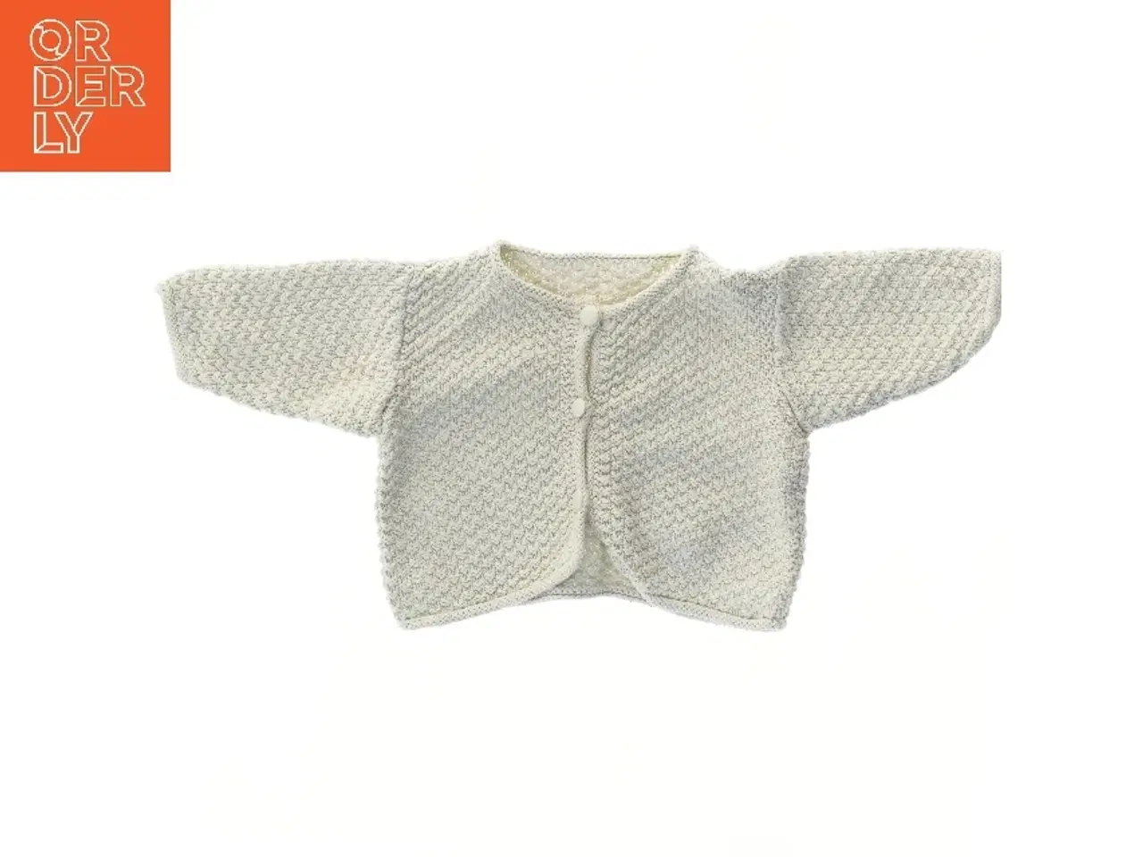 Billede 1 - Strikket babycardigan (str. bryst 30 cm, længde 24 cm)