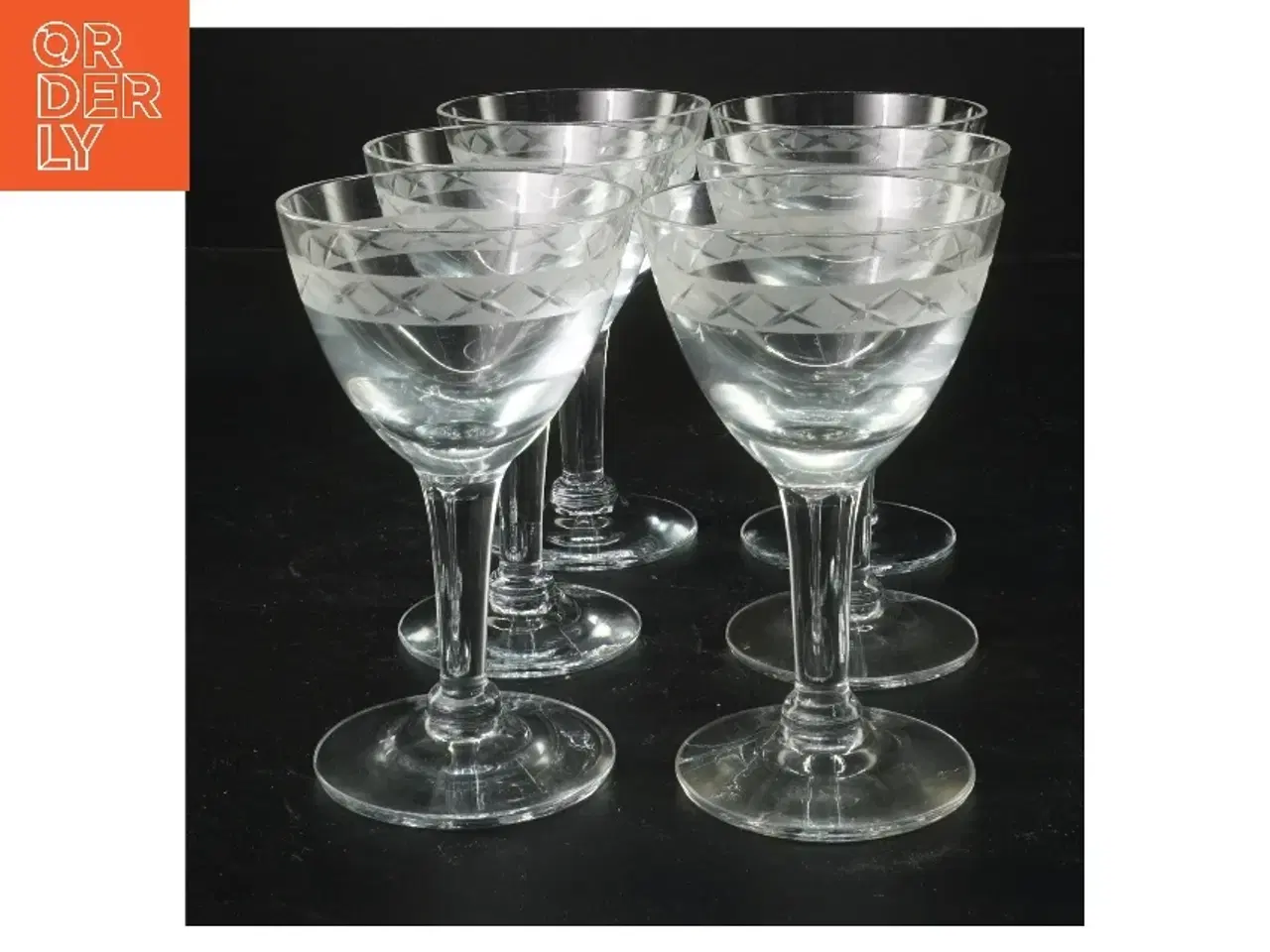 Billede 1 - Sæt med seks drikkeglas fra Holmegaard, Ejby (str. Ø 7x12 cm)