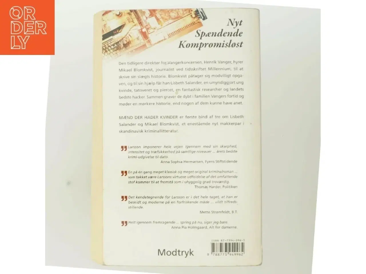 Billede 3 - Mænd der hader kvinder af Stieg Larsson (Bog)